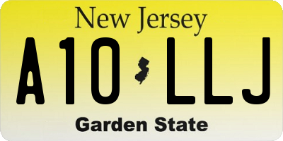 NJ license plate A10LLJ