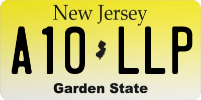 NJ license plate A10LLP