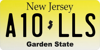 NJ license plate A10LLS