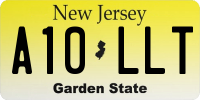 NJ license plate A10LLT