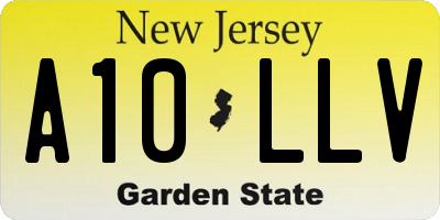 NJ license plate A10LLV