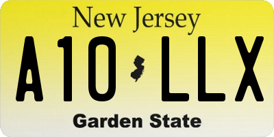 NJ license plate A10LLX