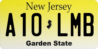 NJ license plate A10LMB