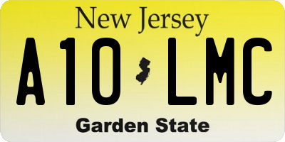 NJ license plate A10LMC