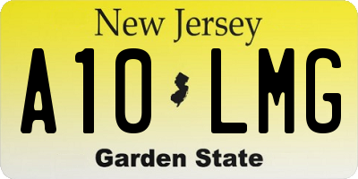 NJ license plate A10LMG