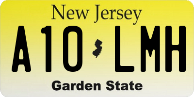 NJ license plate A10LMH