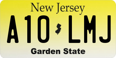 NJ license plate A10LMJ