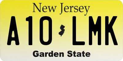 NJ license plate A10LMK