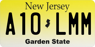 NJ license plate A10LMM