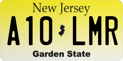 NJ license plate A10LMR