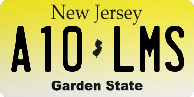 NJ license plate A10LMS