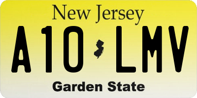 NJ license plate A10LMV