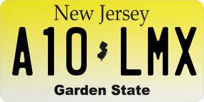 NJ license plate A10LMX