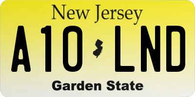 NJ license plate A10LND