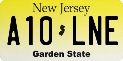 NJ license plate A10LNE