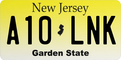 NJ license plate A10LNK