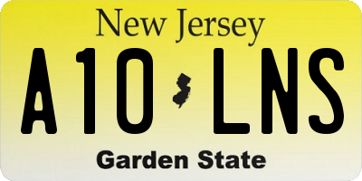 NJ license plate A10LNS