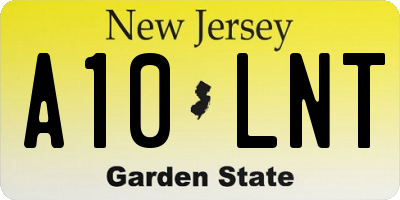 NJ license plate A10LNT