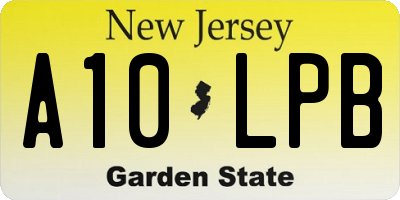 NJ license plate A10LPB