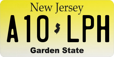 NJ license plate A10LPH