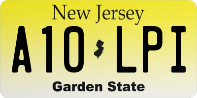 NJ license plate A10LPI