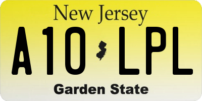 NJ license plate A10LPL