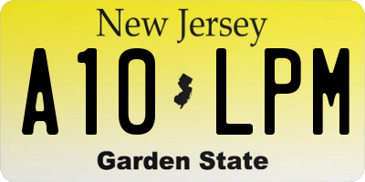 NJ license plate A10LPM