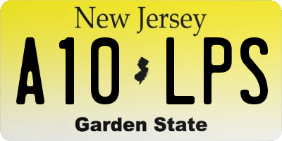 NJ license plate A10LPS