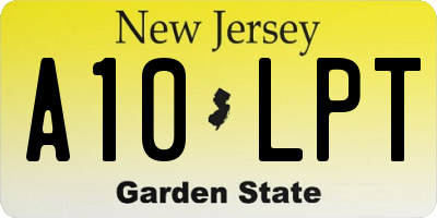 NJ license plate A10LPT