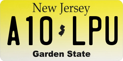 NJ license plate A10LPU