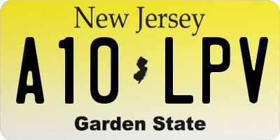 NJ license plate A10LPV