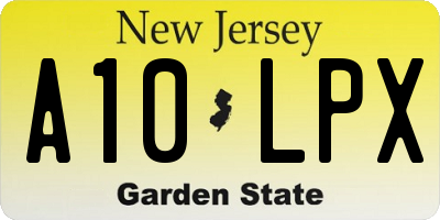 NJ license plate A10LPX