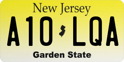 NJ license plate A10LQA