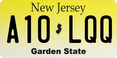 NJ license plate A10LQQ