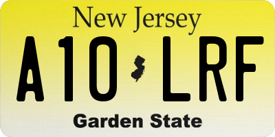 NJ license plate A10LRF