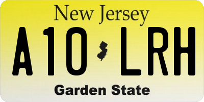 NJ license plate A10LRH