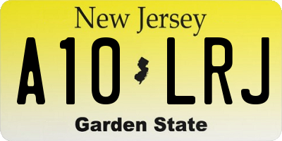 NJ license plate A10LRJ