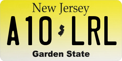 NJ license plate A10LRL