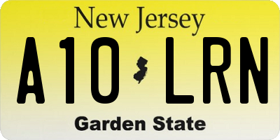 NJ license plate A10LRN