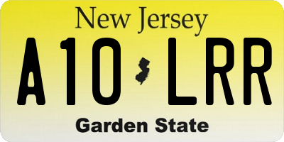 NJ license plate A10LRR