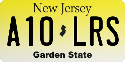 NJ license plate A10LRS