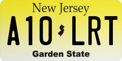 NJ license plate A10LRT