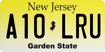 NJ license plate A10LRU