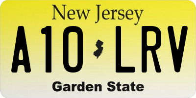 NJ license plate A10LRV