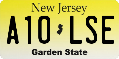 NJ license plate A10LSE