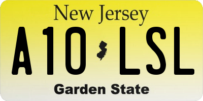 NJ license plate A10LSL