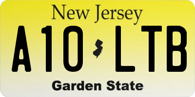 NJ license plate A10LTB