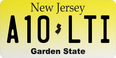 NJ license plate A10LTI