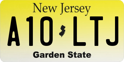 NJ license plate A10LTJ