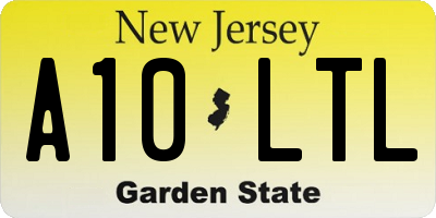 NJ license plate A10LTL